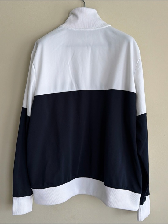 Nike Men’s White and Navy Colorblock Windbreaker Jacket - Picture 2 of 11